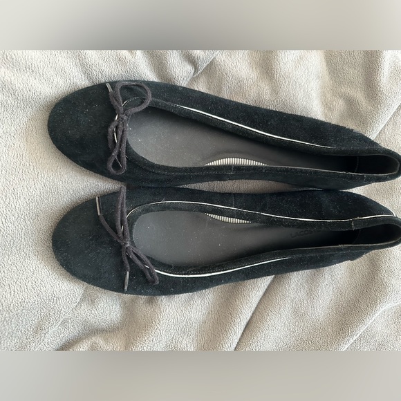 LACOSTE Black suede ballet slippers - Picture 1 of 4